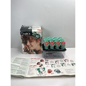 Clairol Lock N Roll Hot Rollers Hair Setter Model BT-1 24 Spoolies Tested Works